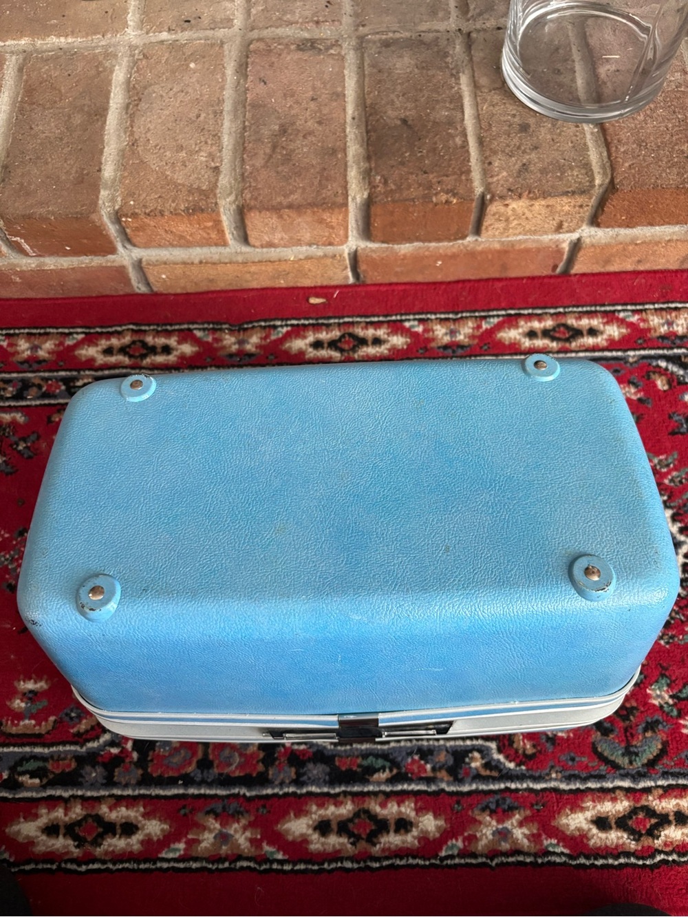 Vintage Samsonite Silhouette Baby Blue Hard Case Train Makeup Case  14”x 8”x 7” - Picture 9 of 12